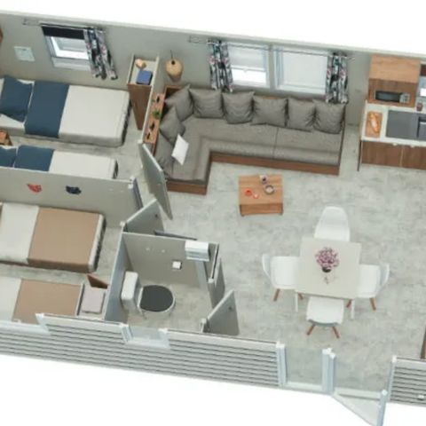 Mobile home 6 persons - 3-bedroom mobile home Magnolia IRM 30 m² air-conditioned