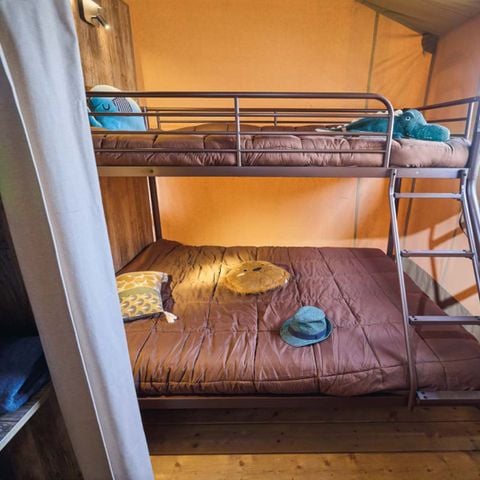 Tente en toile et en bois 5 personnes - Tente lodge tout confort
