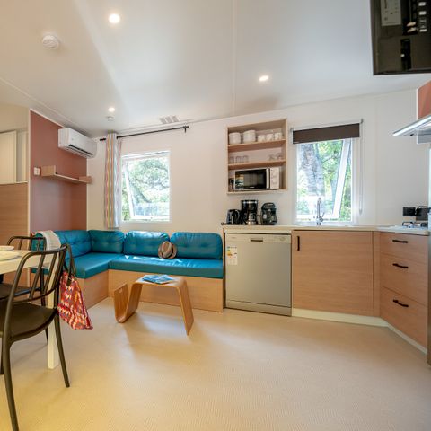 MOBILE HOME 6 people - Mobile home | Comfort XL | 2 Bedrooms | 4/6 Pers. | Raised terrace | Air conditioning | TV