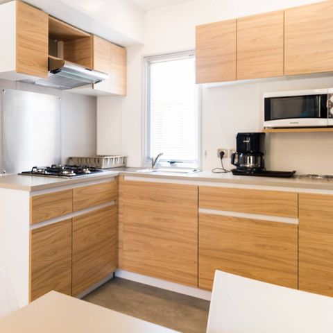 Bungalow 4 personen - Stacaravan | Premium | 2 Slaapkamers | 4 Pers | Enig terras | Airconditioning | TV