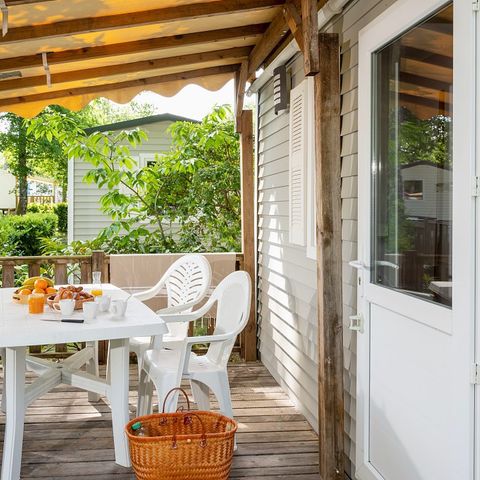 MOBILHOME 4 personnes - Comfort XL | 2 Ch. | 4 Pers. | Terrasse surélevée | Clim. | TV