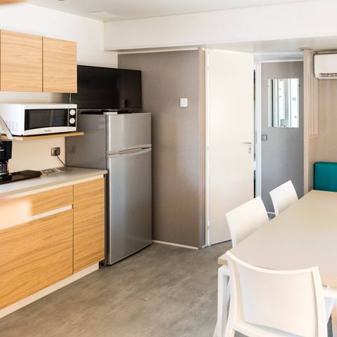 Bungalow 4 personen - Stacaravan | Premium | 2 Slaapkamers | 4 Pers | Enig terras | Airconditioning | TV