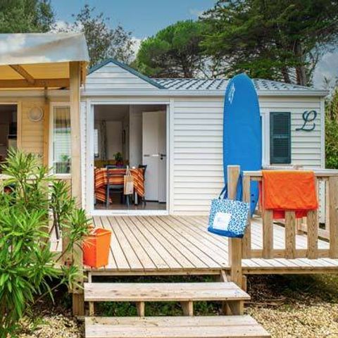 Stacaravan 4 personen - Stacaravan | Ultimate | 2 Slaapkamers | 4 Pers | Terras Lounge | 1 Badkamer | Airconditioning | TV