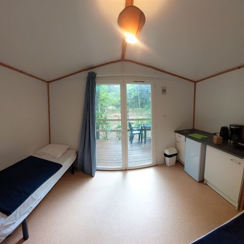 Chalet 2 Personen - CHALET FERTIG ZUM CAMPING mit Küchenzeile / ohne Bad