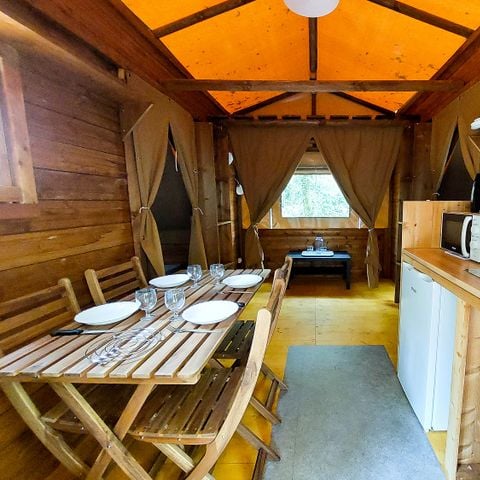 Tente en toile et en bois 4 personnes - Cabane “Tribu”