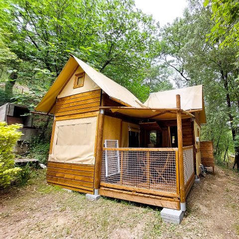 Tente en toile et en bois 4 personnes - Caba’tente