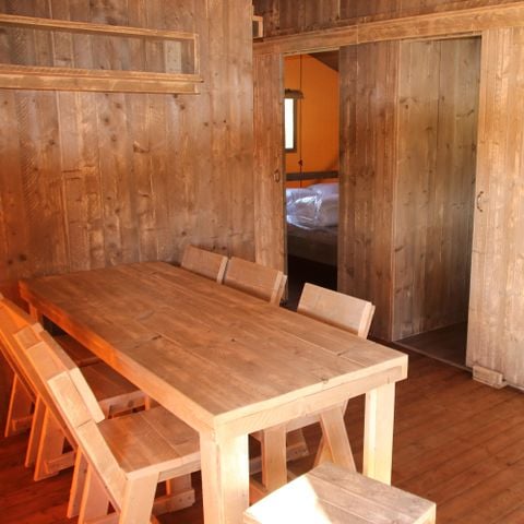 Tente en toile et en bois 5 personnes - Lodge Privilège Nature - 2 chambres