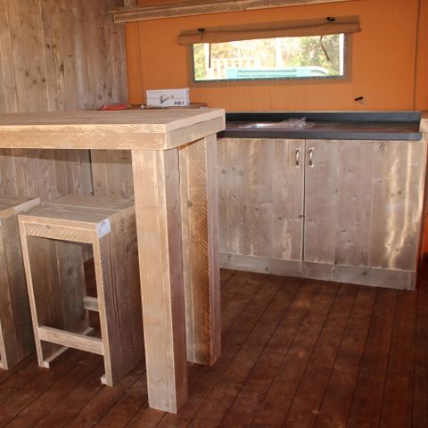 TIENDA DE LONA Y MADERA 5 personas - Lodge Privilège Nature - 2 habitaciones