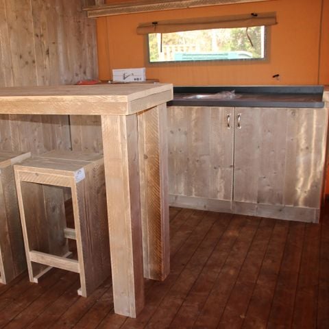 Tente en toile et en bois 5 personnes - Lodge Privilège Nature - 2 chambres