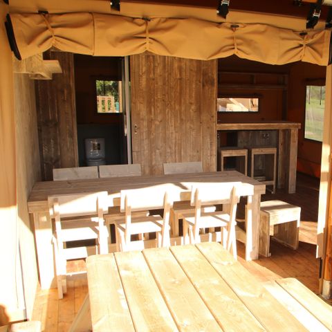 Canvas and wooden tent 5 persons - Lodge Privilège Nature - 2 bedrooms