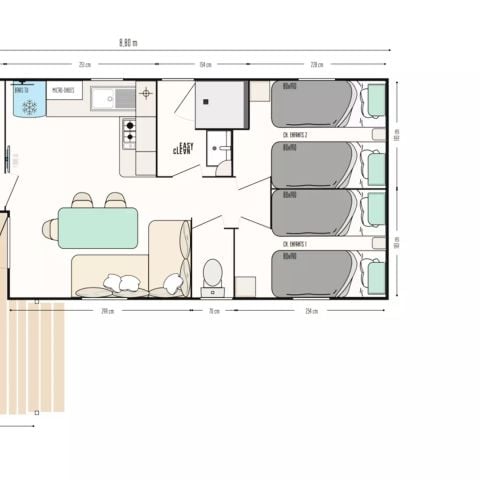 Mobilheim 4 Personen - Super Loggia Premium