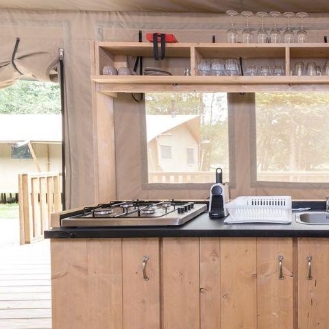 Tente en toile et en bois 5 personnes - Stardust 40