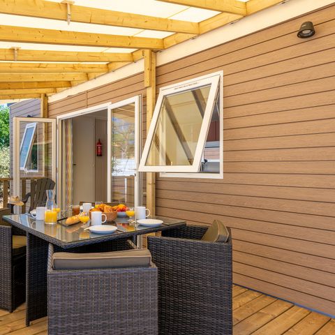 Mobilheim 6 personen - Comfort | 3 Zi. | 6 Pers. | Erhöhte Terrasse | Clim.