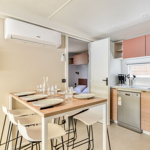 Mobilheim 6 personen - Premium | 3 Zi. | 6 Pers. | Erhöhte Terrasse | Klima.