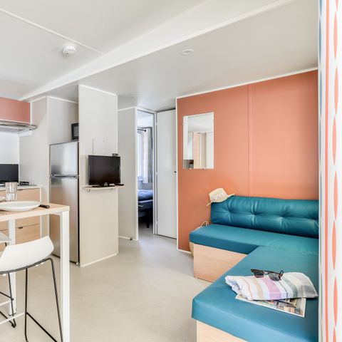 Mobilheim 6 personen - Premium | 3 Zi. | 6 Pers. | Erhöhte Terrasse | Klima.