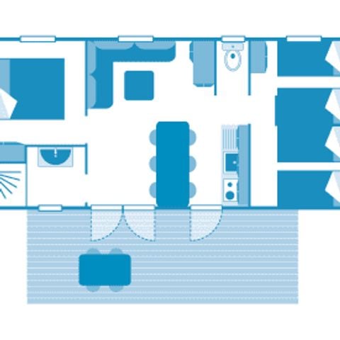 MOBILHOME 6 personnes - Cottage 6p 3ch Clim ****