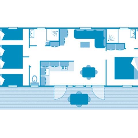 MOBILHOME 6 personas - Cabaña PROVENCAL 6p 3ch 2 Sdb Clim ****