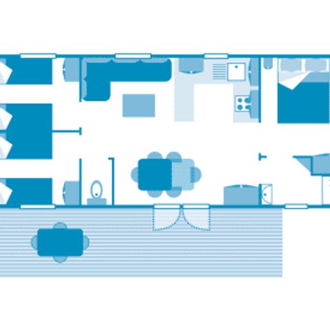 MOBILHOME 7 personas - Cabaña 6/7p 3ch aire acondicionado ***