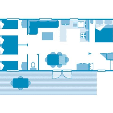 MOBILHOME 7 personnes - Cottage 6/7p 3ch clim ***