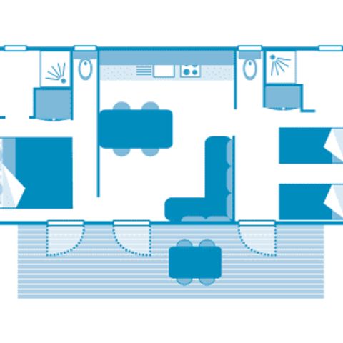 MOBILE HOME 4 people - Cottage PROVENCAL 4p 2bed 2bath ****