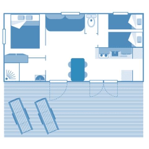 BUNGALOW 4 personnes - Cottage Cigale 4p 2ch Premium