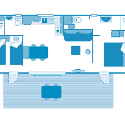 MOBILHOME 4 personas - Cottage 4p 2ch 2SdB ****