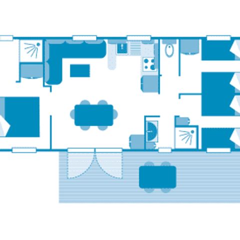 MOBILE HOME 6 people - Cottage 6p 3ch 2SdB ****