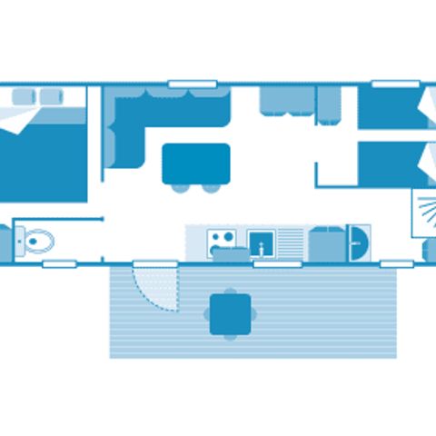 Stacaravan 4 personen - Cottage 4p 2ch ** (in het Frans)