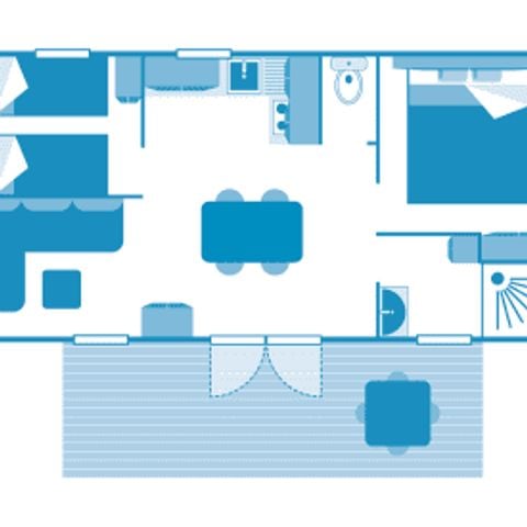 MOBILHOME 5 personnes - Cottage 4/5p 2ch ***