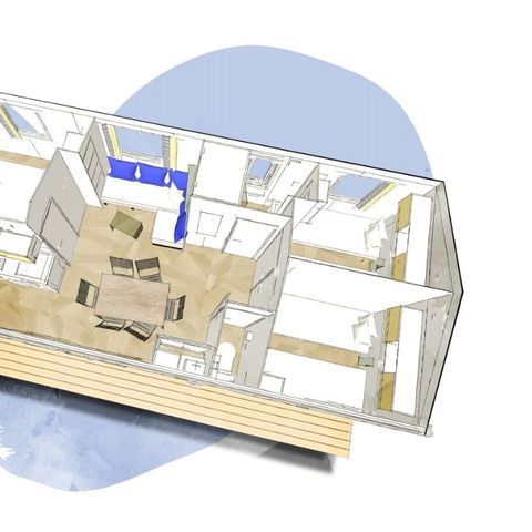 Mobilheim 6 Personen - 6 Personen Premium