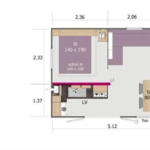 Mobilheim 6 Personen - Cottage Rosmarin