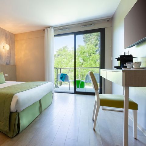 Slaapkamer 2 personen - Deluxe Tweepersoonskamer - Uitzicht op Sorgue