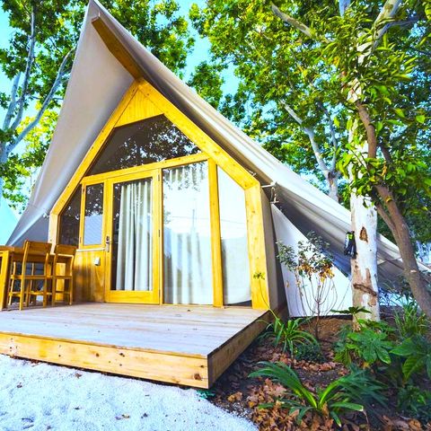 Tente en toile et en bois 4 personnes - Hanna 4 pers
