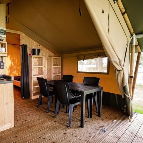 TENTE TOILE ET BOIS 4 personnes - Tente safari