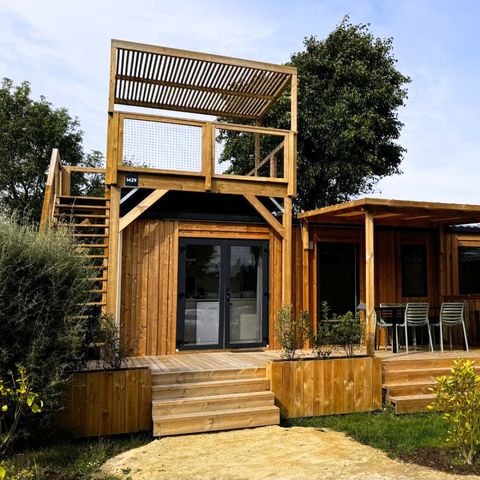 Mobilheim 4 personen - „Prestige Plus“ mit Dachterrasse und Meerblick – - 2 Schlafzimmer