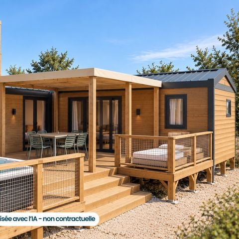 Mobilhome 8 personnes - Prestige Plus Suite avec Jacuzzi - 4 chambres
