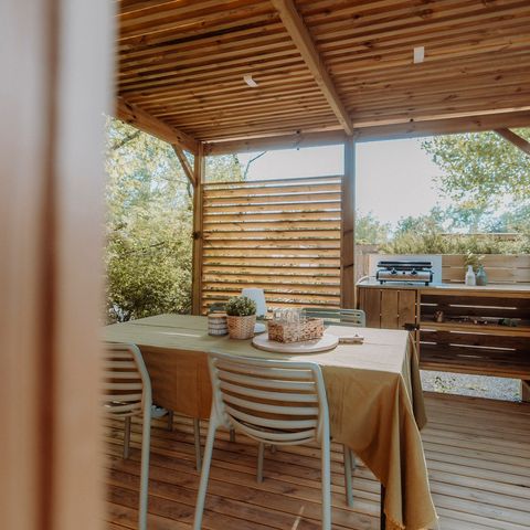Kampeerplaats - Locatie Luxe Garden Pack Sanitaires Privés
