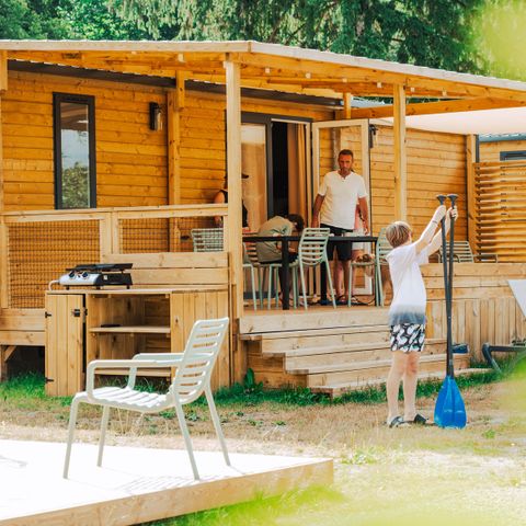 Stacaravan 6 personen - Prestige Plus 3 kamers 33m² - Tuinzijde