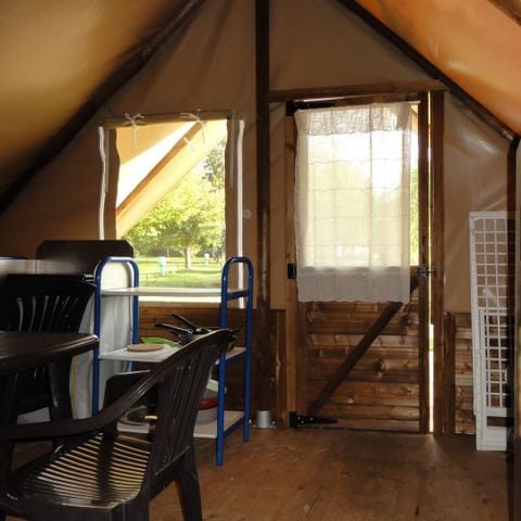 TENTE TOILE ET BOIS 4 personnes - Insolite Tente Lodge sans sanitaires 2 chambres 25m²