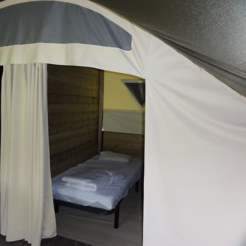 TENDA IN TELA E LEGNO 4 persone - Tenda Lodge insolita senza servizi igienici 2 camere da letto 25m²