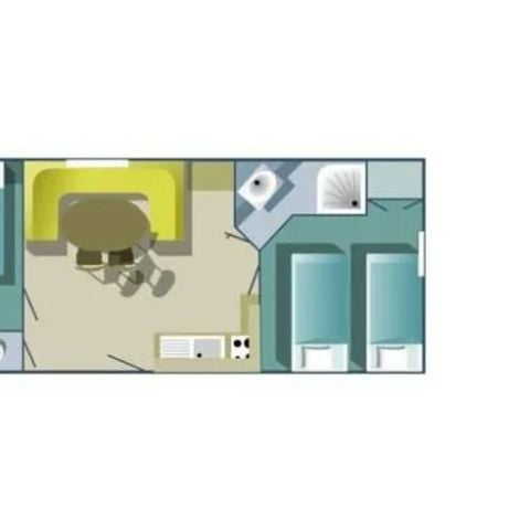 Mobilheim 4 personen - Copy Komfort - 2 Zimmer