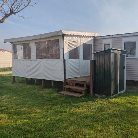 Mobilheim 6 Personen - Mobil Home Aqua 3Zi 6PersTerrasse Halbüberdacht Clim TV