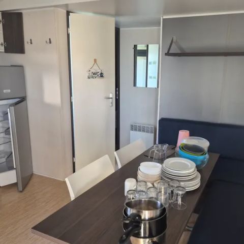 Stacaravan 2 personen - Stacaravan Aqua 1bed 2pers Terras Halfoverdekt Klim TV