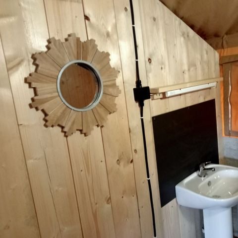 TENTE TOILE ET BOIS 4 personnes - Woody 25 Confort Safari Lodge Tente Salle de bain - 2 chambres