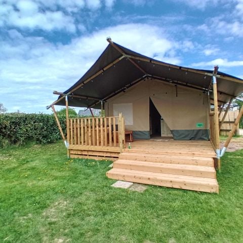Safarizelt 4 Personen - Woody 25 Comfort Safari Lodge Zelt Badezimmer - 2 Schlafzimmer