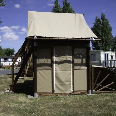 Tente en toile et en bois 2 personnes - Tente bivouac (cyclistes uniquement)