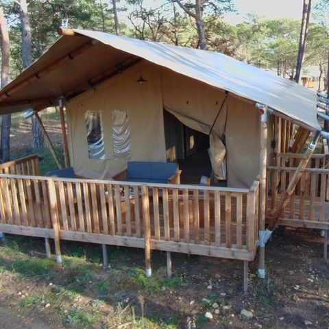 CANVAS AND WOOD TENT 4 people - Lodge tent, sleeps 4, PRM