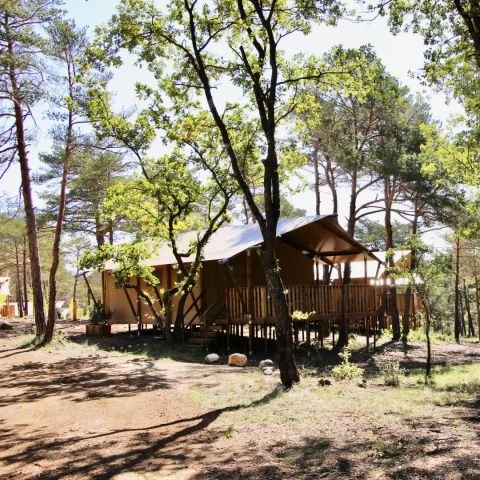Canvas and wooden tent 5 persons - Lodge Tent 3 Rooms