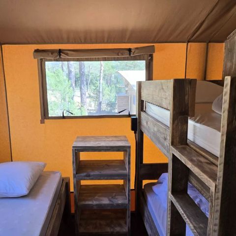 Canvas and wooden tent 5 persons - Lodge Tent 3 Rooms