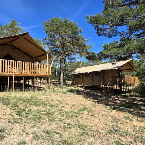Canvas and wooden tent 5 persons - Lodge Tent 3 Rooms